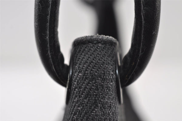 Authentic GUCCI Shoulder Hand Bag Purse GG Canvas Leather 101333 Black 0683J