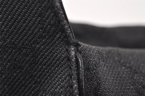 Authentic GUCCI Shoulder Hand Bag Purse GG Canvas Leather 101333 Black 0683J