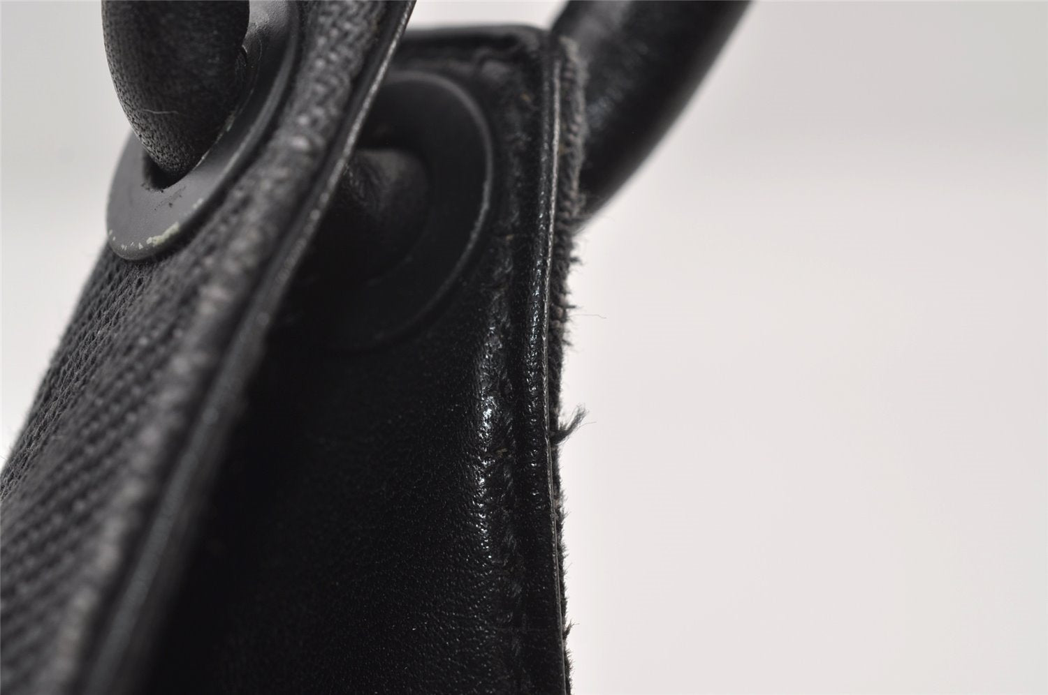 Authentic GUCCI Shoulder Hand Bag Purse GG Canvas Leather 101333 Black 0683J