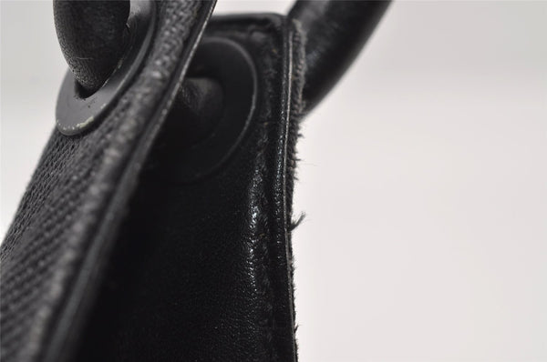 Authentic GUCCI Shoulder Hand Bag Purse GG Canvas Leather 101333 Black 0683J