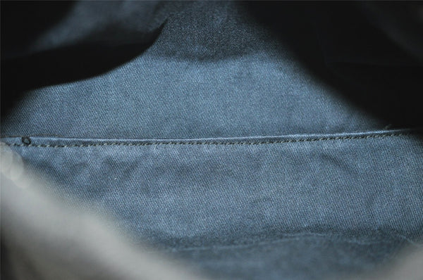 Authentic GUCCI Shoulder Hand Bag Purse GG Canvas Leather 101333 Black 0683J