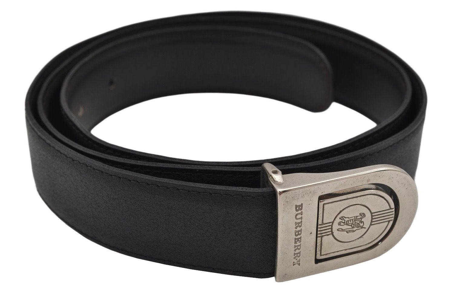 Authentic BURBERRY Belt Leather Size 85-95cm 33.5-37.4