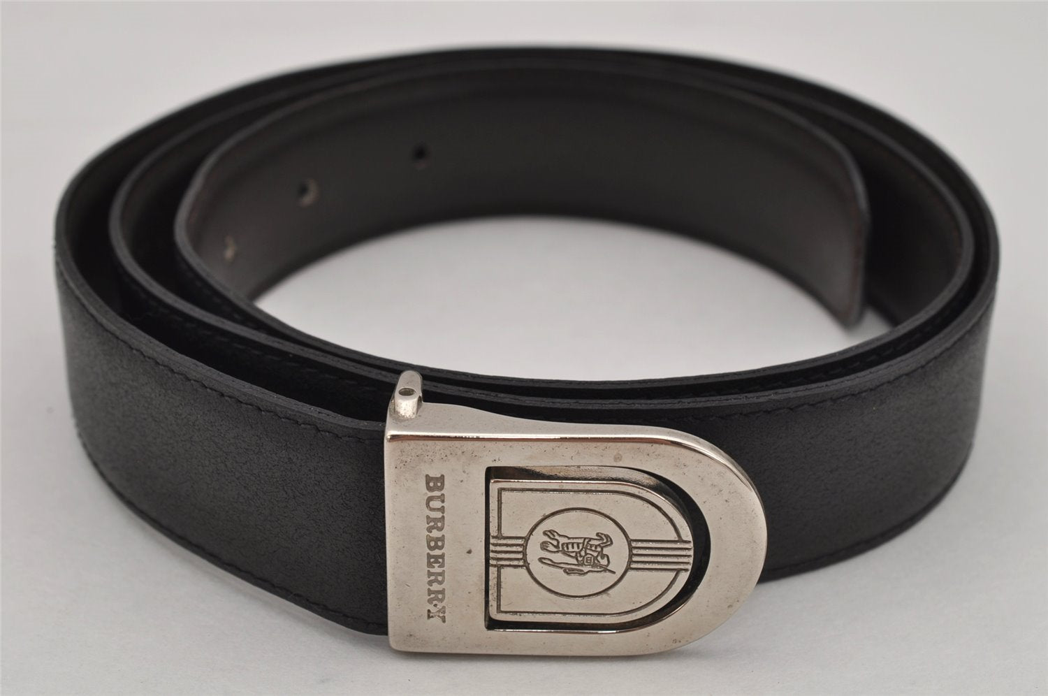 Authentic BURBERRY Belt Leather Size 85-95cm 33.5-37.4