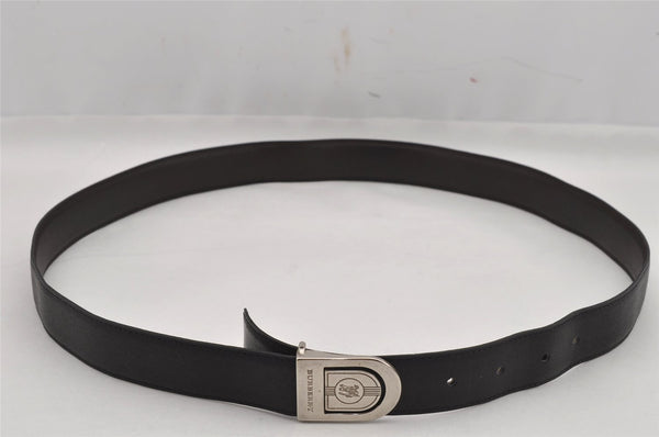 Authentic BURBERRY Belt Leather Size 85-95cm 33.5-37.4" Black 0683K