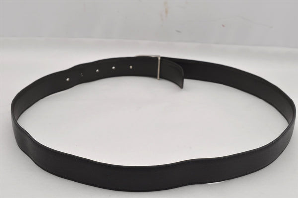 Authentic BURBERRY Belt Leather Size 85-95cm 33.5-37.4" Black 0683K