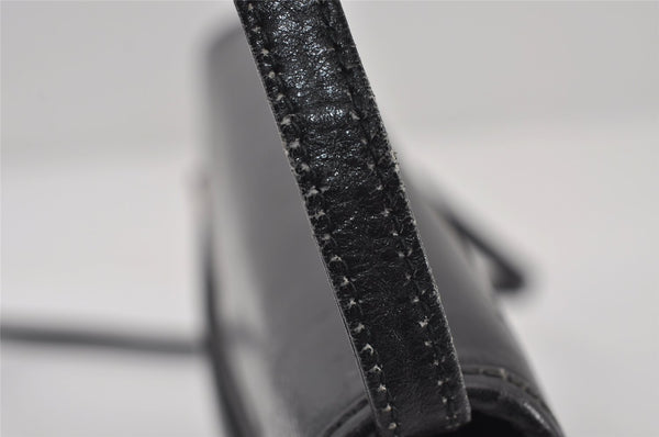 Authentic GUCCI Vintage Shoulder Cross Body Bag Purse Leather Black 0684J