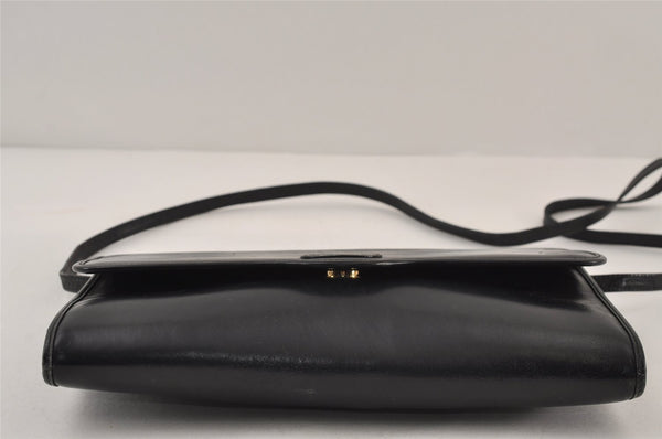 Authentic GUCCI Vintage Shoulder Cross Body Bag Purse Leather Black 0684J