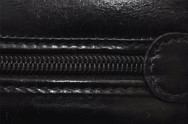 Authentic GUCCI Vintage Shoulder Cross Body Bag Purse Leather Black 0684J