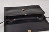 Authentic GUCCI Vintage Shoulder Cross Body Bag Purse Leather Black 0684J