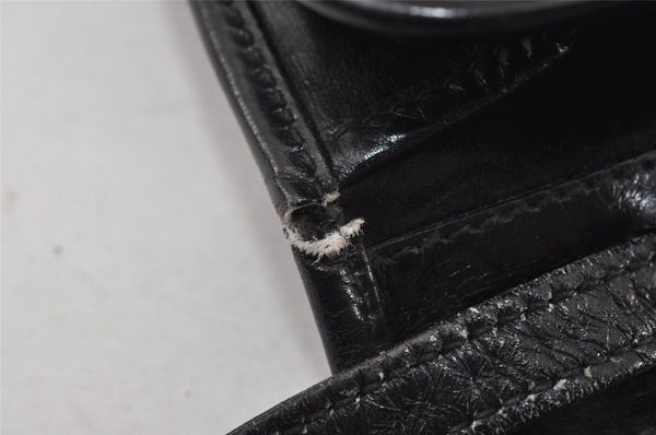 Authentic GUCCI Vintage Shoulder Cross Body Bag Purse Leather Black 0684J