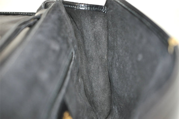 Authentic GUCCI Vintage Shoulder Cross Body Bag Purse Leather Black 0684J