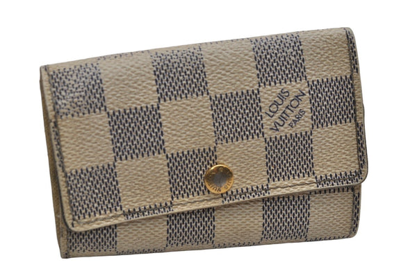 Authentic Louis Vuitton Damier Azur Multicles 6 Key Case Holder N61745 LV 0684K