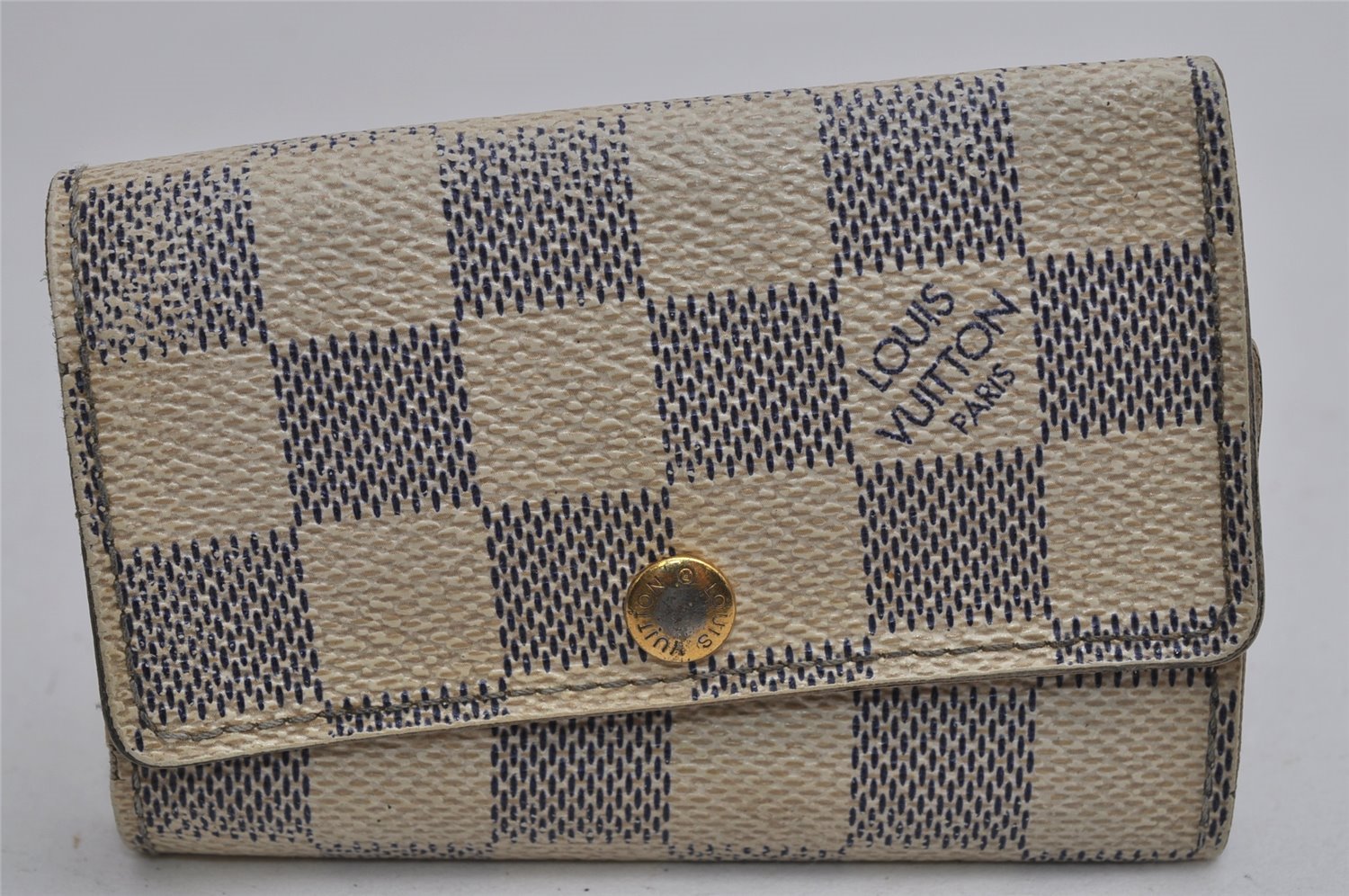 Authentic Louis Vuitton Damier Azur Multicles 6 Key Case Holder N61745 LV 0684K