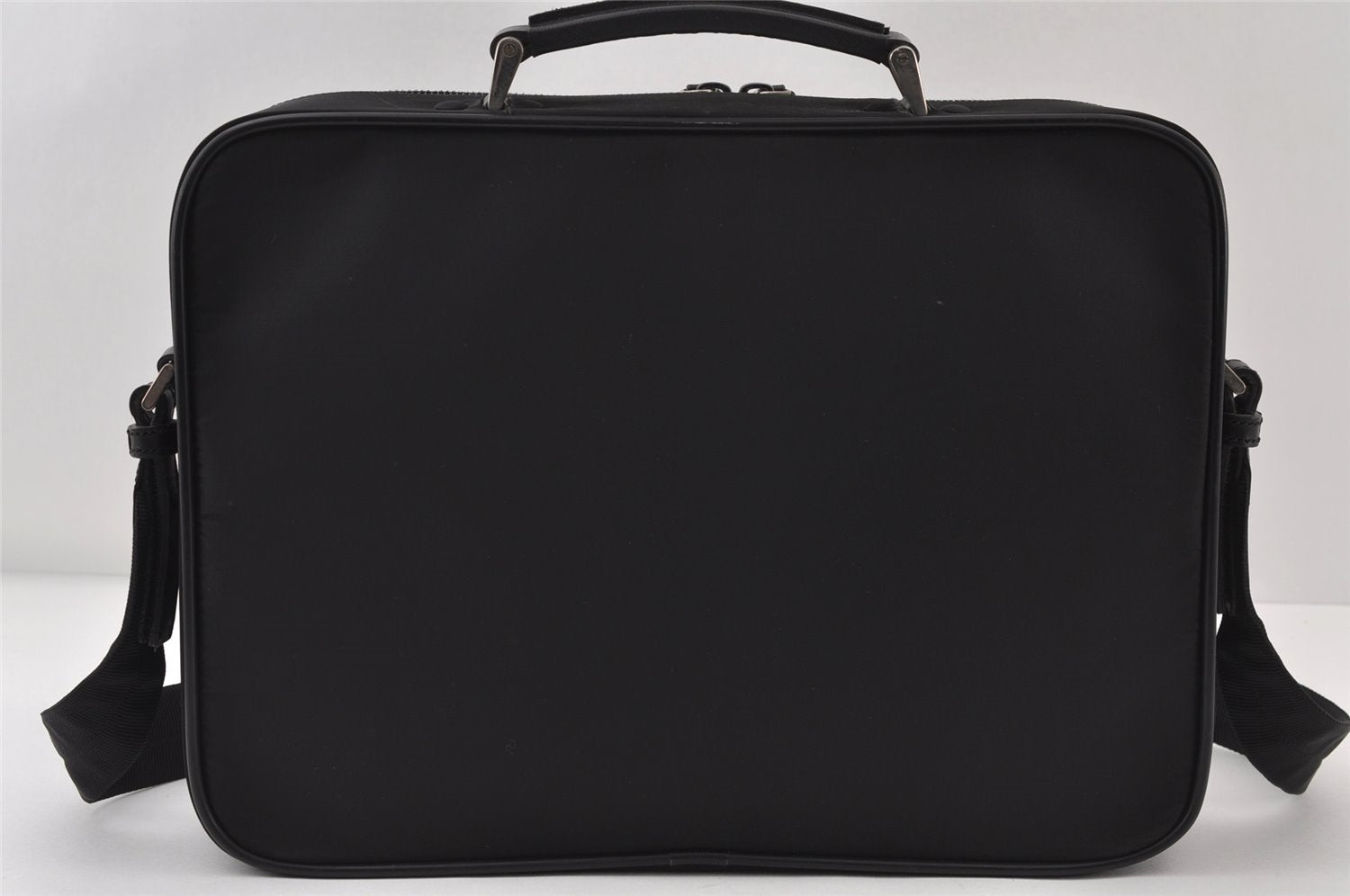Authentic PRADA Nylon Tessuto Leather 2Way BriefCase Business Bag Black 0685J