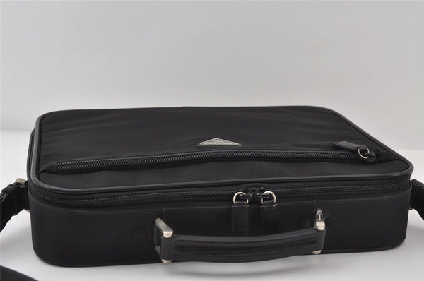Authentic PRADA Nylon Tessuto Leather 2Way BriefCase Business Bag Black 0685J