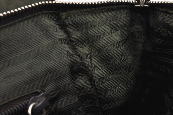Authentic PRADA Nylon Tessuto Leather Shoulder Hand Bag Purse Green 0686J