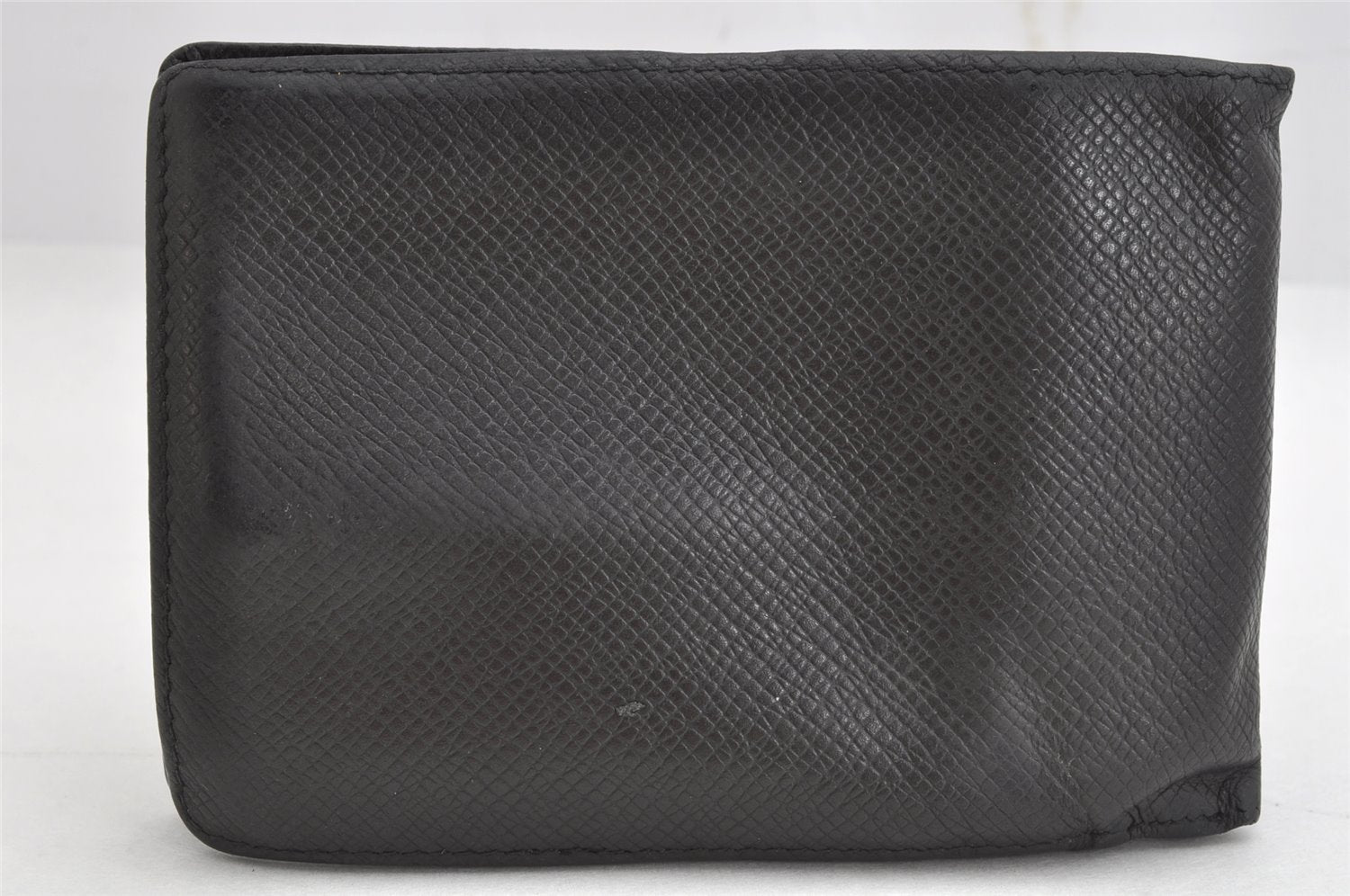 Auth Louis Vuitton Taiga Porte Billets 3 Voler Bifold Wallet M30422 Black 0686K