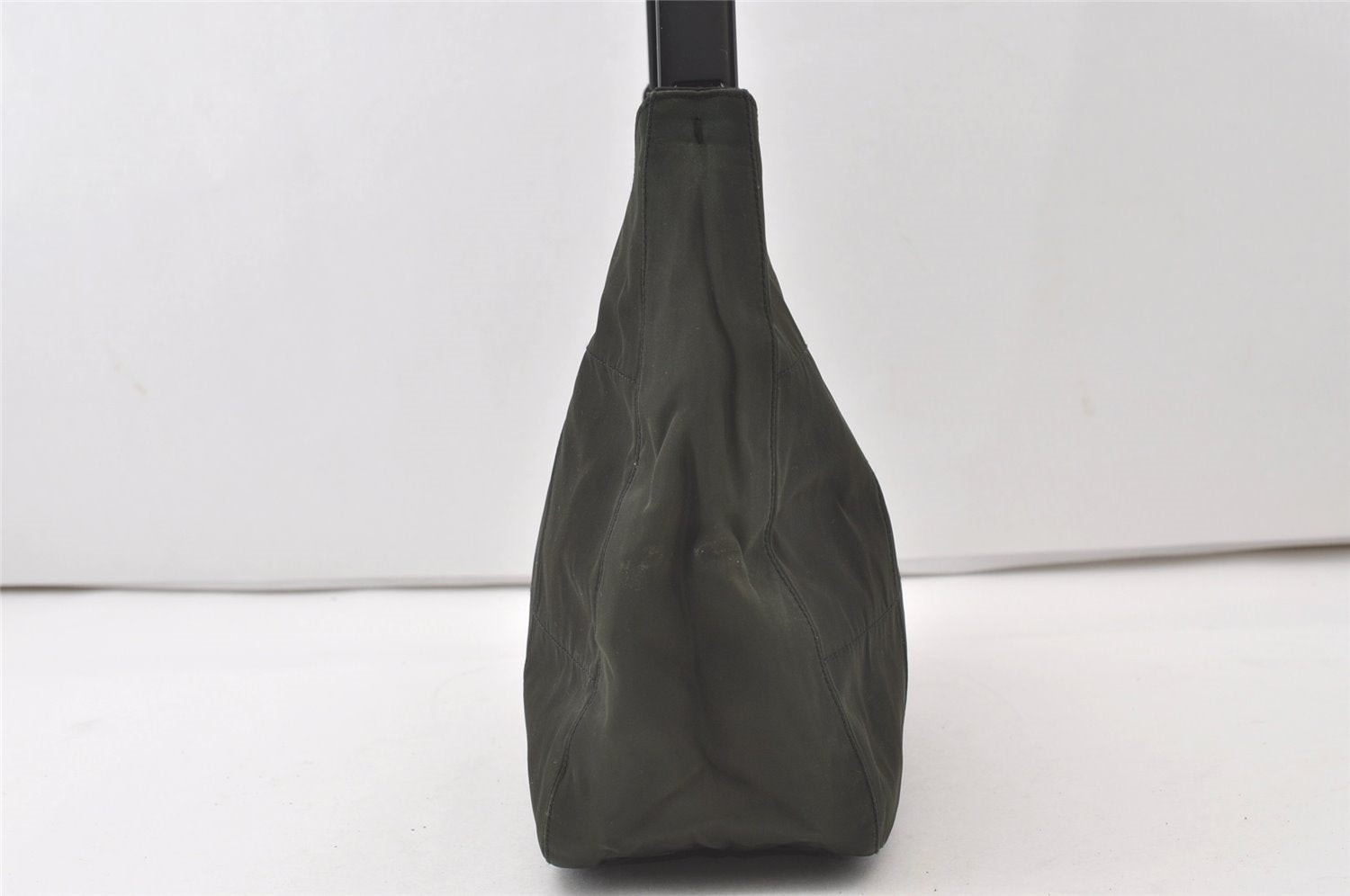 Authentic PRADA Nylon Plastic Leather Shoulder Hand Bag Purse Khaki Green 0687J