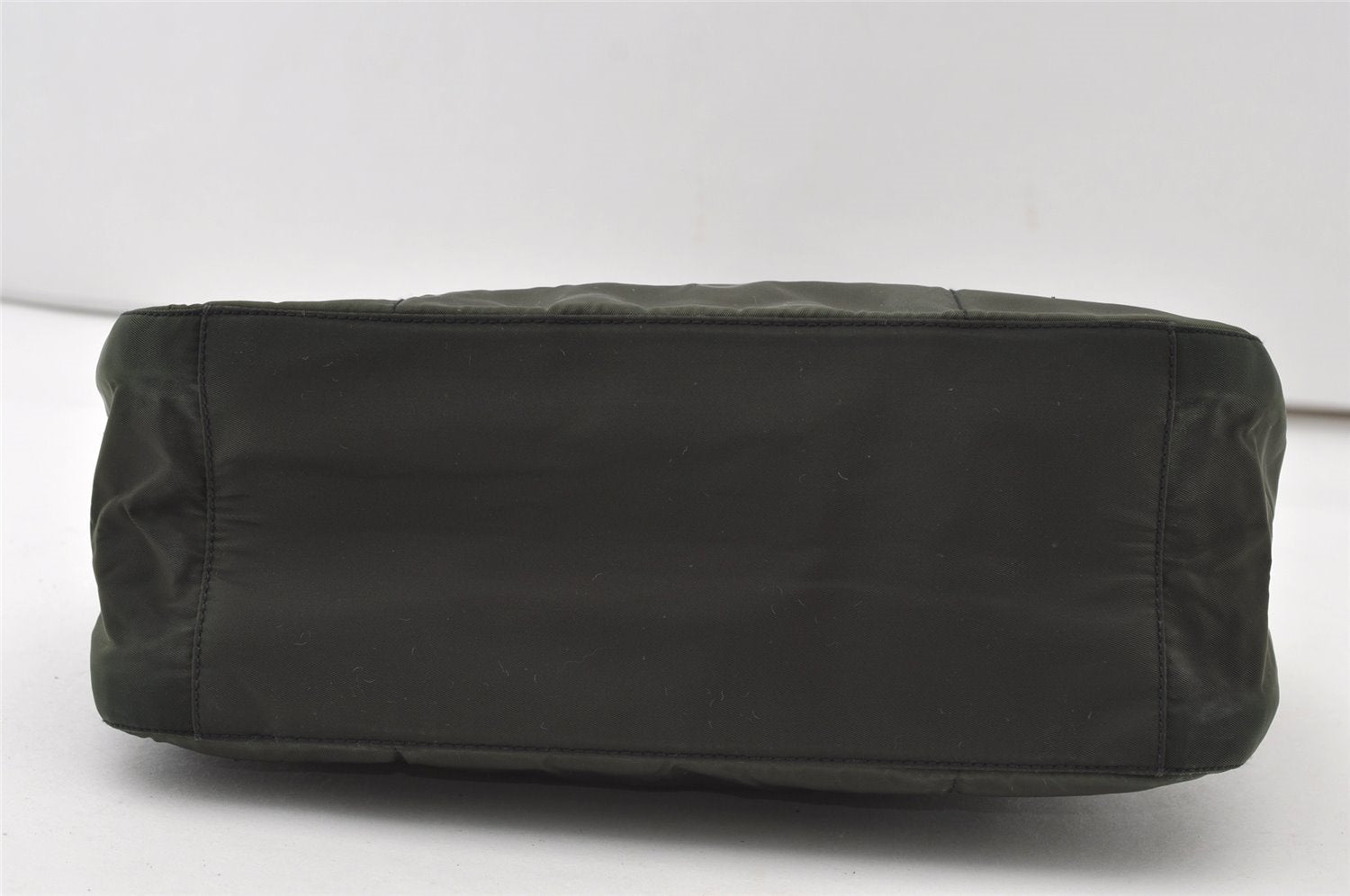 Authentic PRADA Nylon Plastic Leather Shoulder Hand Bag Purse Khaki Green 0687J