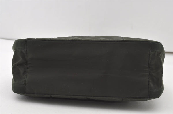 Authentic PRADA Nylon Plastic Leather Shoulder Hand Bag Purse Khaki Green 0687J