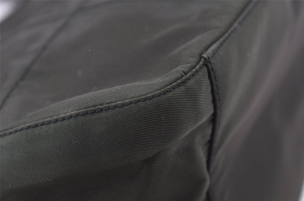 Authentic PRADA Nylon Plastic Leather Shoulder Hand Bag Purse Khaki Green 0687J