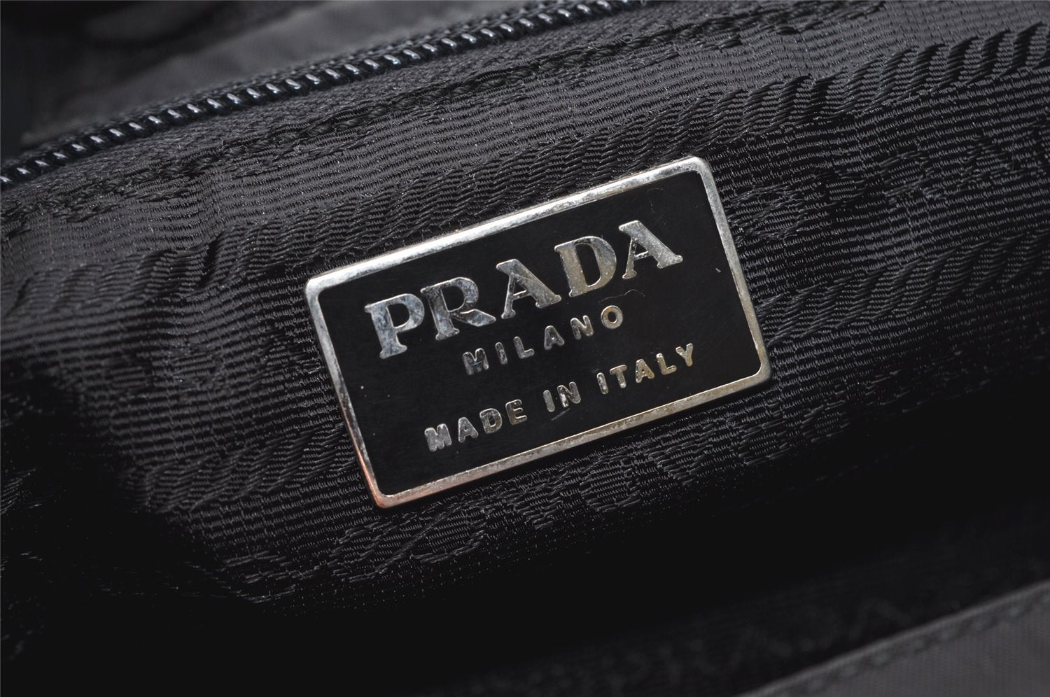 Authentic PRADA Nylon Plastic Leather Shoulder Hand Bag Purse Khaki Green 0687J