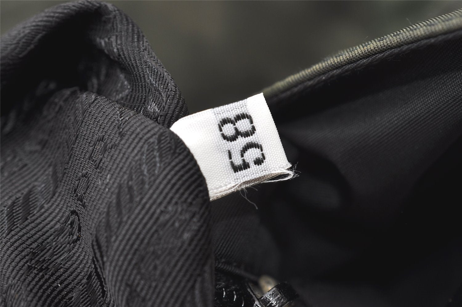 Authentic PRADA Nylon Plastic Leather Shoulder Hand Bag Purse Khaki Green 0687J