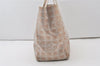 Authentic CHANEL New Travel Line Shoulder Tote Bag Nylon Leather Beige 0689J