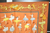 Authentic HERMES Carre 90 Scarf "La Danse" Silk Brown Box 0689K