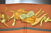 Authentic HERMES Carre 90 Scarf "La Danse" Silk Brown Box 0689K