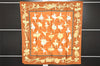 Authentic HERMES Carre 90 Scarf "La Danse" Silk Brown Box 0689K