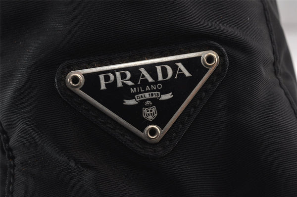 Authentic PRADA Vintage Nylon Shoulder Tote Bag Black 0691K