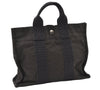 Authentic HERMES Her Line PM Hand Tote Bag Nylon Gray 0693J