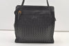 Authentic BOTTEGA VENETA Intrecciato Leather Shoulder Tote Bag Black Junk 0693K