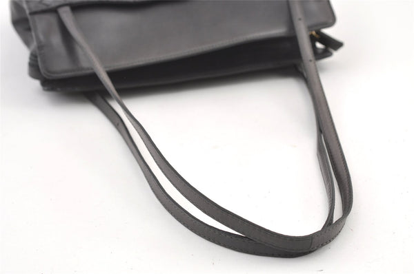 Authentic BOTTEGA VENETA Intrecciato Leather Shoulder Tote Bag Black Junk 0693K