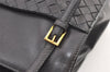 Authentic BOTTEGA VENETA Intrecciato Leather Shoulder Tote Bag Black Junk 0693K