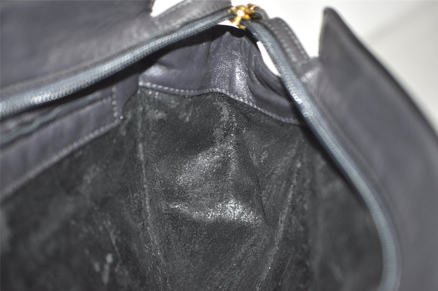 Authentic BOTTEGA VENETA Intrecciato Leather Shoulder Tote Bag Black Junk 0693K