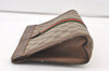 Authentic GUCCI Web Sherry Line Clutch Hand Bag Purse GG PVC Leather Brown 0694K