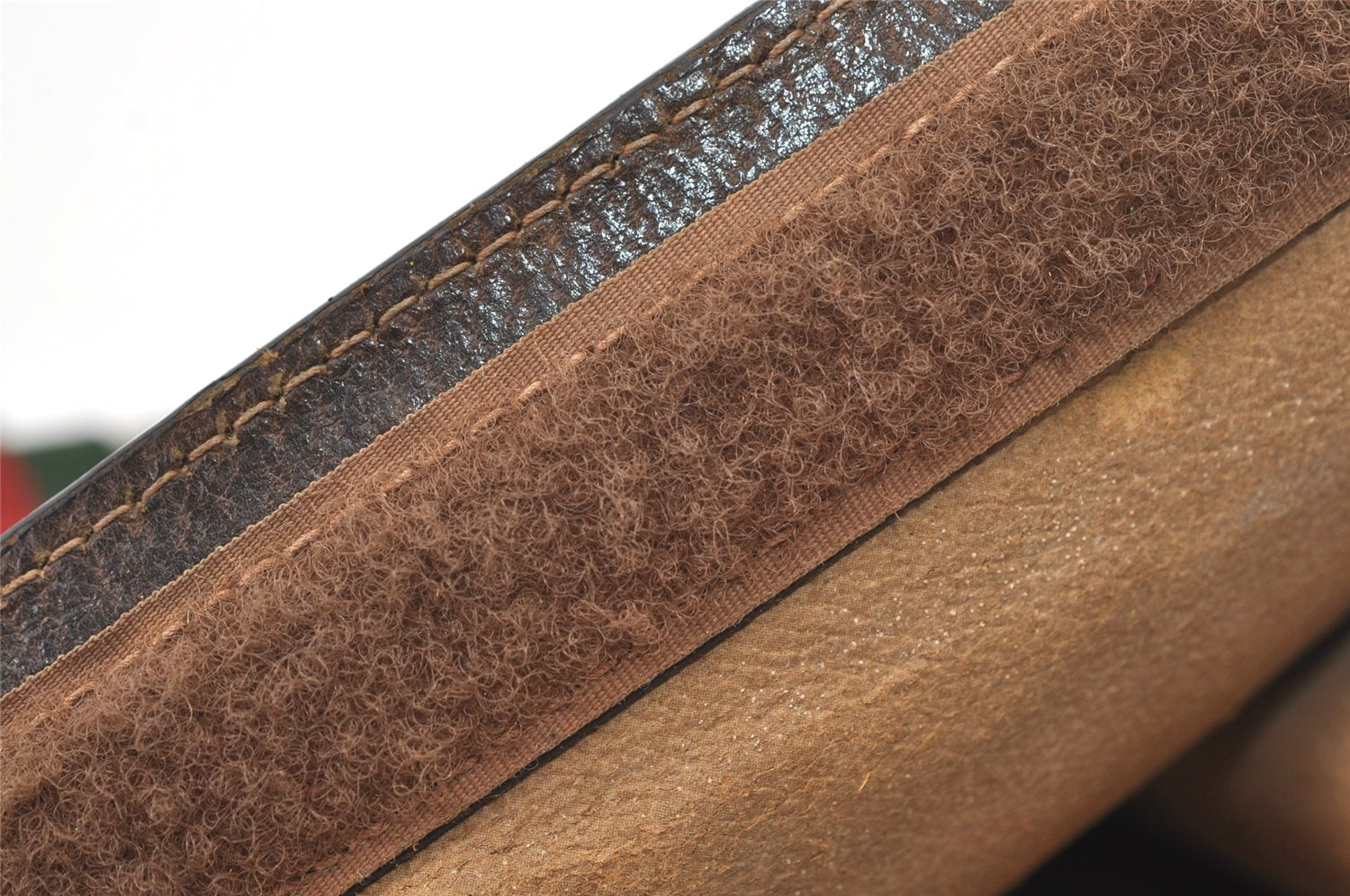 Authentic GUCCI Web Sherry Line Clutch Hand Bag Purse GG PVC Leather Brown 0694K