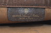 Authentic GUCCI Web Sherry Line Clutch Hand Bag Purse GG PVC Leather Brown 0694K
