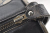 Authentic GUCCI Sherry Line Hand Boston Bag GG PVC Leather Navy Blue 0697J
