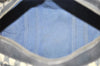 Authentic GUCCI Sherry Line Hand Boston Bag GG PVC Leather Navy Blue 0697J