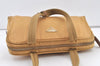 Authentic PRADA Nylon Leather Shoulder Hand Bag Purse Brown Yellow 0697K