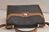 Authentic Christian Dior Honeycomb 2Way Hand Bag PVC Leather Black CD 0698K