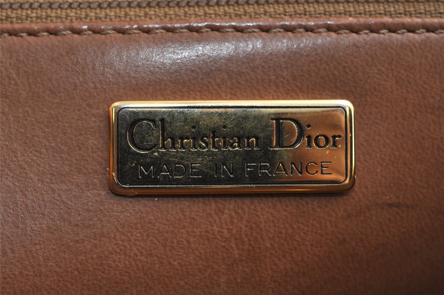 Authentic Christian Dior Honeycomb 2Way Hand Bag PVC Leather Black CD 0698K