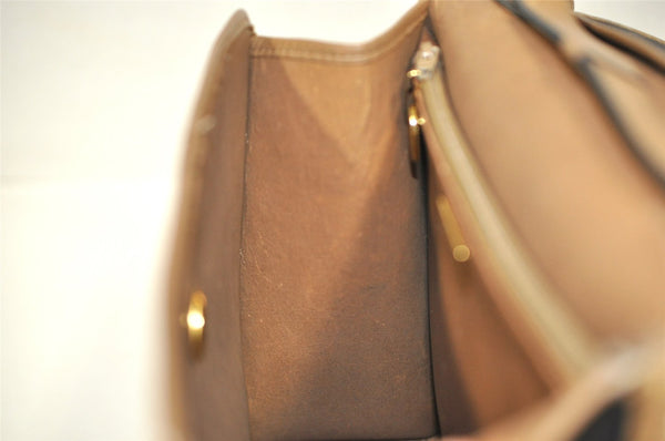 Authentic Christian Dior Honeycomb 2Way Hand Bag PVC Leather Black CD 0698K