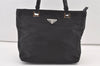 Authentic PRADA Nylon Leather Shoulder Tote Bag Purse Black 0700K