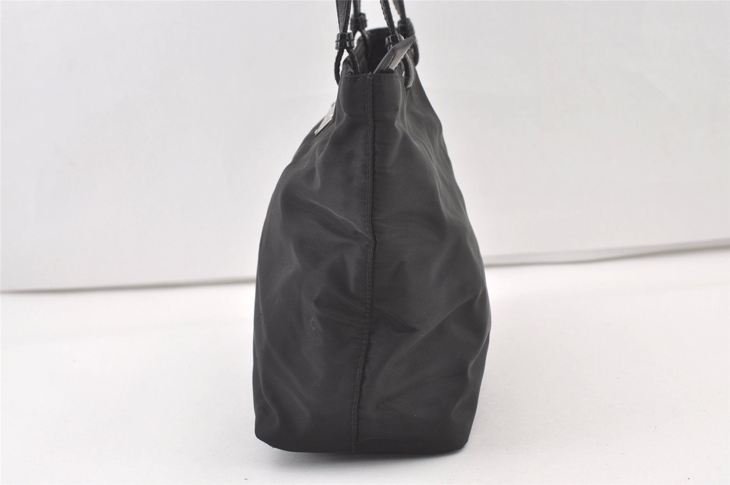 Authentic PRADA Nylon Leather Shoulder Tote Bag Purse Black 0700K