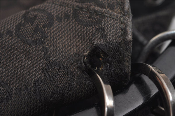 Authentic GUCCI Shoulder Hand Bag Purse GG Canvas Leather 0013738 Brown 0701J