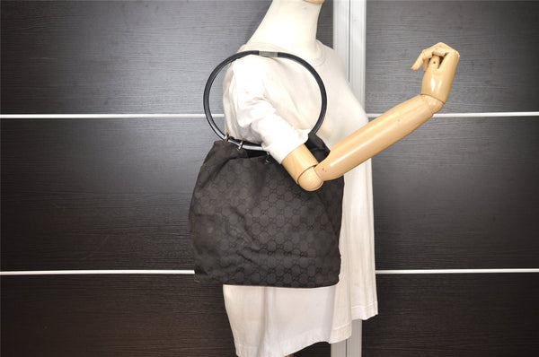 Authentic GUCCI Shoulder Hand Bag Purse GG Canvas Leather 0013738 Brown 0701J